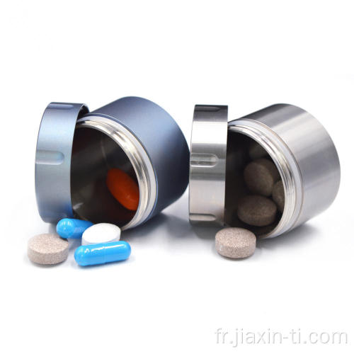 Borne de pilules de capsule en titane de grande taille